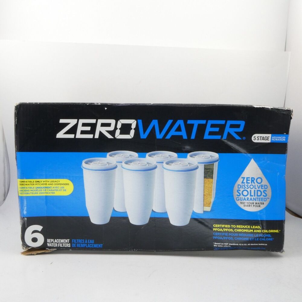6 Pack Culligan Zero Water 5-Stage Replacement Filters ZR-006 - New Open Box